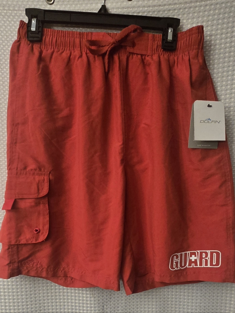 Dolfin Red Lifeguard Cargo Shorts NWT Size Medium